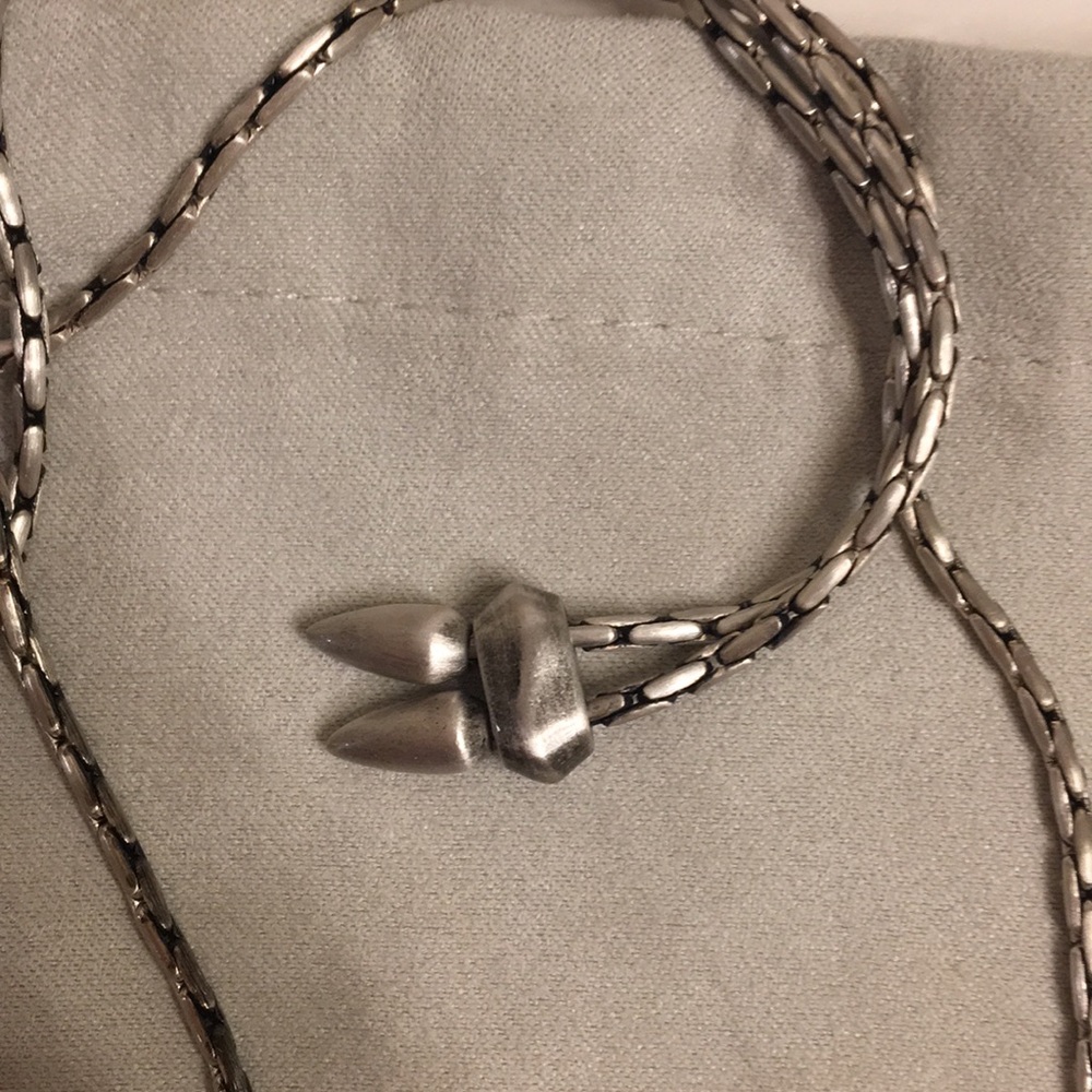 Morris Statement Necklace in Crackle Ivory Pearl - Picture 5 of 5